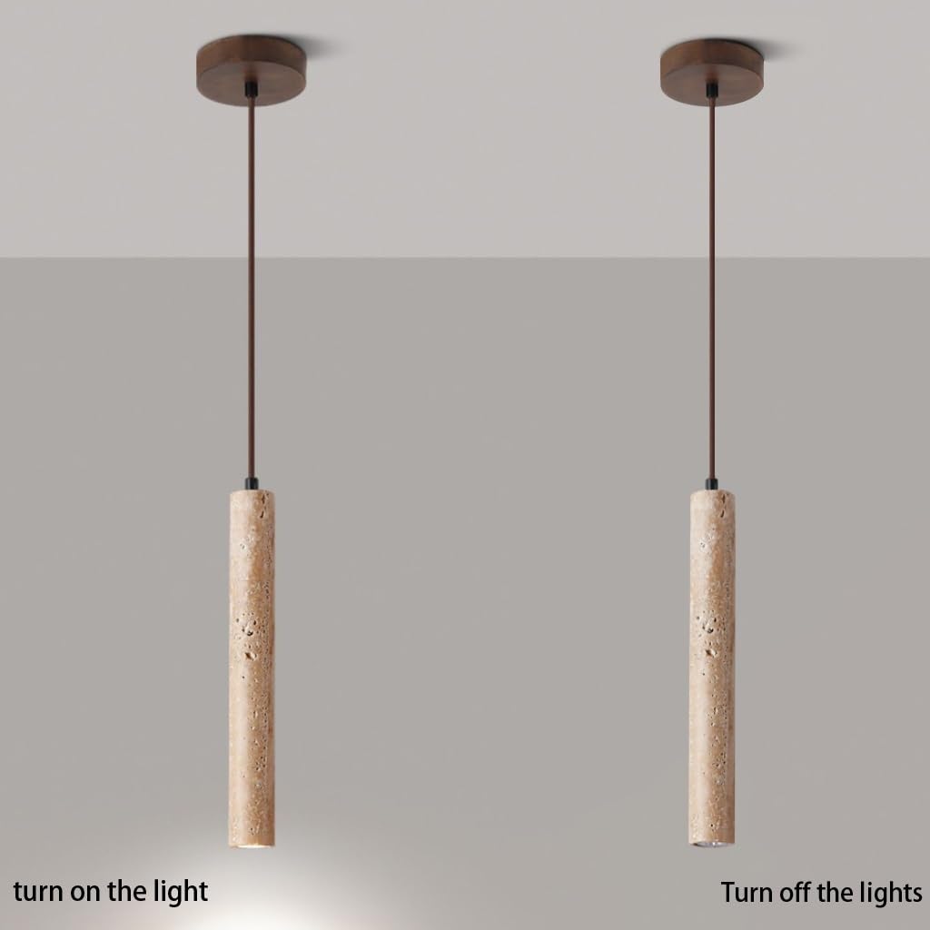 Retro Stil Pendelleuchten Gelbe Stein Pendelleuchten Kronleuchter Im Stil Wabi Sabi Dekorative Beleuchtung Pendellampe Verstellbare Pendelleuchte Für Schlafzimmer Flur Bar(2 Pack)