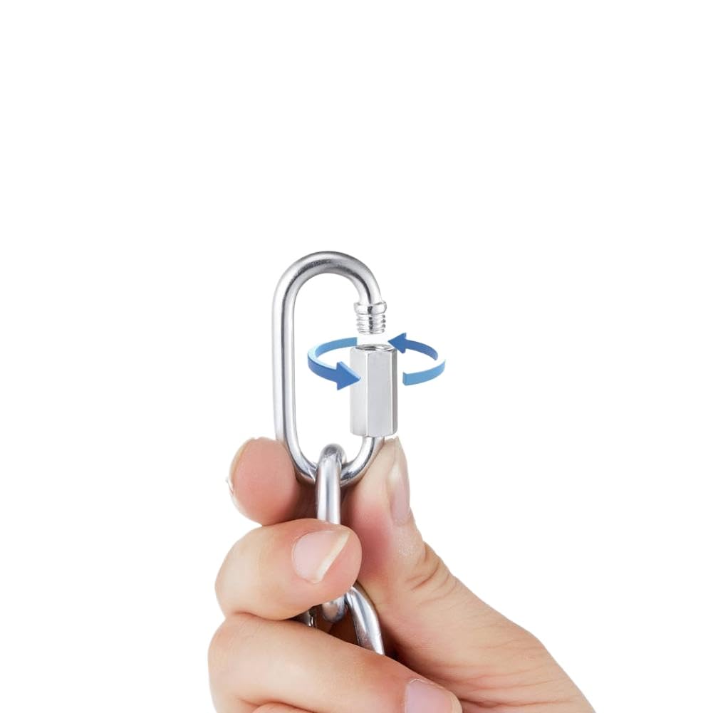 Cadena Cadena en espiral de 100 pies y 1/8 de pulgada Cadena de eslabones de acero al carbono galvanizado galvanizado de 330 libras Compatible con remolque colgante