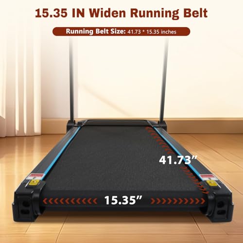 Image of New Treadmills for Home - 3.5HP Hydraulic Auto Foldable Treadmill with Speaker, 10MPH, 350Lbs Weight Capacity