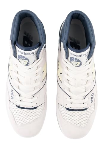 New Balance - Turnschuhe 650 aus Leder, weiß-dunkelblau (12) – Ansicht 3