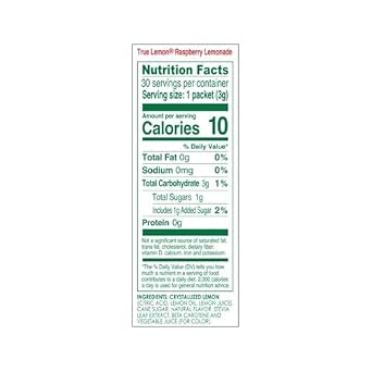 True Lemon Raspberry Lemonade 30 ct