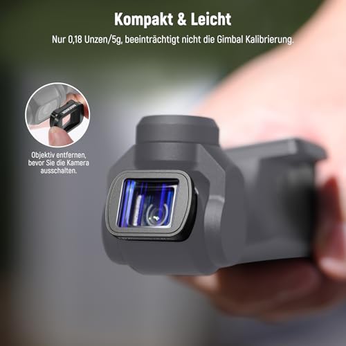 NEEWER 1,2X Anamorphot Objektiv, kompatibel mit DJI Osmo Pocket 3 / Pocket 4 / Xtra Muse, HD Magnetobjektiv für kinoreife Breitbildaufnahmen mit Blue Streak Effekt, LS-44 Pro