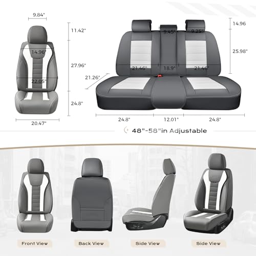 Image of Coverado Car Seat Covers, Front Covers for Cars, Car Seat Cover Front Seats, Automotive Seat Cover, Waterproof, Leather Car Seat Cushion, Universal Interior Covers Seat Protectors for Most Cars