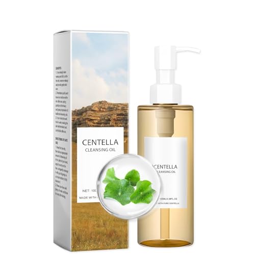 Centella Cleansing Oil, Lightweight Gentle Fast Emulsifying Makeup Remover with Centella & Vitamin E, Hydrates, Skin Barrier Protection, For Sensitive Skin, 3.38 Fl oz