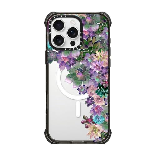 CASETiFY (P[XeBt@C) EgCpNg iPhone 16 Pro Maxp P[X [XgOX/1.2tB[g 5X RpO[h̗ɑ΂ی/MagsafeΉ] - My Succulent Garden - NA