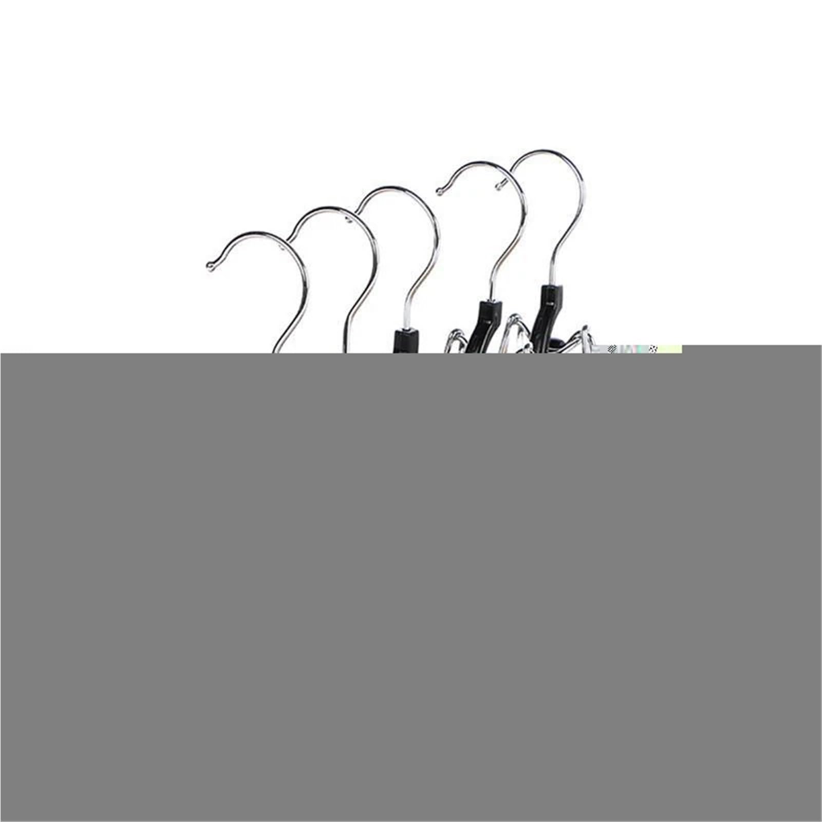Natural Wooden Trousers Hangers 360° rotating hook natural wood pants rack with clip non-slip skirt hanger solid