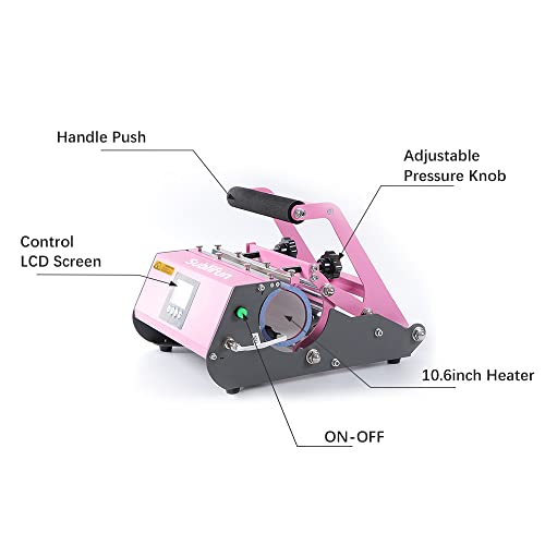 2 In 1 Pink Tumbler Heat Press Machine For 12 Oz 17 Oz 20 Oz 30 Oz Glass Stainless Steel Sublimation Skinny Straight Tumbler Mug Bottle Sublifun #TOP3