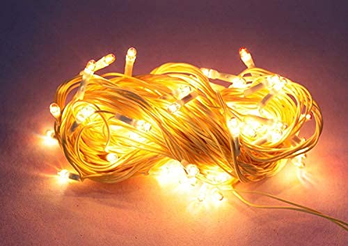 Image of Lexton Decorative Rice String Light | 80 LED | Plug Sourced | Perfect for Home Decor, Indoor & Outdoor Decoration, Diwali, Christmas, Wedding Light (Pack of 4, Yellow)