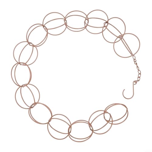 Minflora Catene da pioggia per uso esterno, in metallo, con effetto sonaglio a vento, 1 m, per casa, giardino, patio (anello)