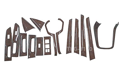 K1AutoParts (For RHD Only) Panel Wood Woodgrain Wooden Style Cover Trim Dash Kit For 4 Door Manual Gear Isuzu D-max Dmax 2012 2013 2014 2015