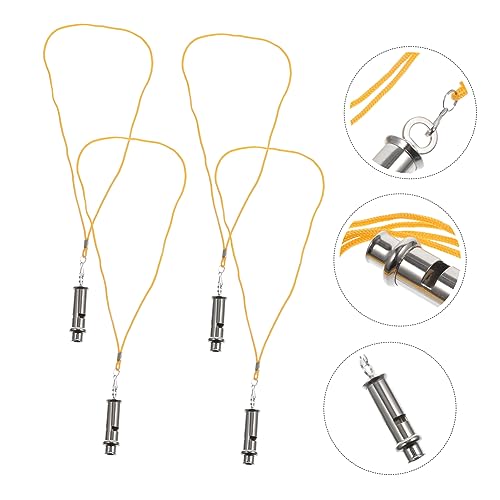 Kit de 4 silbatos metálicos SUPVOX para árbitro miniatura 4