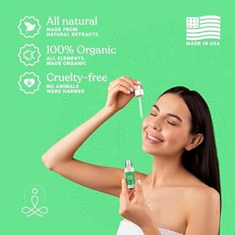 Heart Chakra Facial Serum Essential Oil Blend, Natural & Organic Moisturizing Serum for Face with Sunflower, Argan, Apricot, Rosemary, Lavender Oils for Spiritual Journey, Peace, Deeper Connection