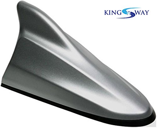 KINGSWAY® Shark Fin Car Antenna Compatible with Toyota Innova Crysta (Year 2015-2021), Universal Size Car Radio FM AM, Waterproof ABS Body, Easy Replacement, 1 Piece, Silver Color