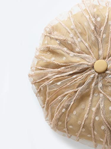 Aichuan Women’s Lace Beret French Style Vintage Summer Spring Octagonal Cap Hats For Ladys (Khaki) #TOP2