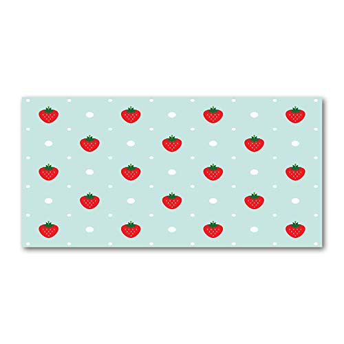 Tableau sur verre lavable cuisine grand format panoramique rouge