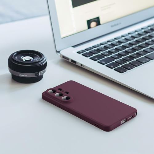 Image of DIZORO Microfiber Candy Case Compatible with Samsung S26 Ultra 5g Smooth Touch Cushion Liquid Soft Silicone Gel Rubber Phone Cases Non-Slip Full Body Protective Shockproof Back Cover (Wine)