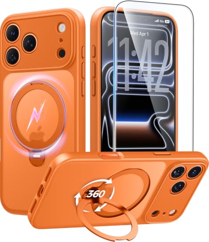 Image of FNTCASE for Phone Pro Case 18 Series /Phone 17 Pro Case with Stand Orange