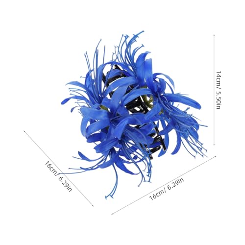 Image of NOLITOY Large Flower Claw Clip Blue Spider Lily Hair Barrette for Women Floral Ponytail Holder Bun Decorative for Tea Party Bridal Wedding Accessories Flower Claw Clips