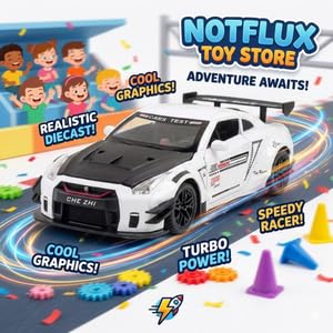 Image of Nissan GTR Model Car 1:24 Scale - Diecast Metal Pull Back Toy Car, Openable Doors, Realistic Sports Car Gift for Kids