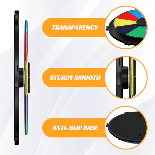 image for Facilife Prize Wheel: 8 Inch Double-Sided 10/12 Slot Color, Spinning W