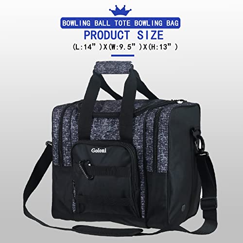 Goloni | Bowling Ball Bag For Singer Ball With Padded Ball Holder, 2 Pockets Fit Bowling Shoes Up To Mens Size 14 And Accessories #TOP1