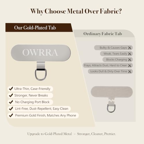 OWRRA Phone Charm, Natural Stone Wrist Strap,Beaded Lanyard for Women, Crystal Cell Phone Strap with Alloy Clasp,Chain for iPhone/Samsung,Anti-Drop Hand-Free Accessory (Tiger'eye) - 4