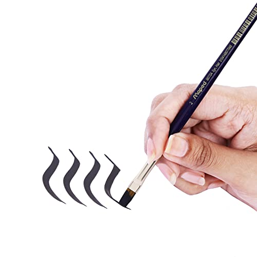Image of Maped Color'Peps Synthetic Hair Flat Brushes (Set of 4)