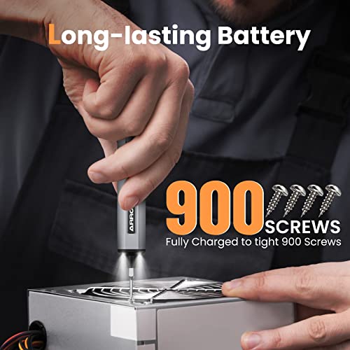 Am Arrowmax Electric Screwdriver, Precision Screwdriver W/ 34 Magnetic Bits, 4 Torque Settings, Red Dot, If Winning Design, Rechargeable Mini Cordless Screwdriver For Phone, Laptop, Camera, Gray #TOP4
