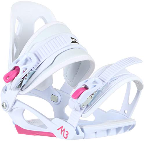 M3 Solstice Snowboard Bindings Girls Sz S/M (4-6)