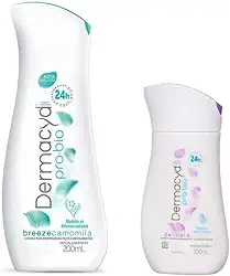 Sabonete Íntimo Dermacyd Duas Unidades Breeze Camomila 200mL + Delicata Jasmim 100ml, Proteção 24H, Combate Maus Odores e Equilibra o pH, Combinação Bio Protect, Hipoalergênico