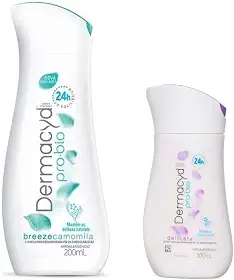 Sabonete Íntimo Dermacyd Duas Unidades Breeze Camomila 200mL + Delicata Jasmim 100ml, Proteção 24H, Combate Maus Odores e Equilibra o pH, Combinação Bio Protect, Hipoalergênico