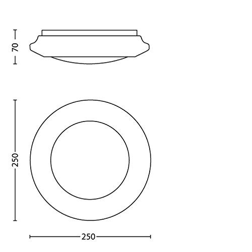 Philips Cinnabar Plafonnière - Duurzame LED Verlichting - Warmwit licht - Klein - Rond - Wit - Afbeelding 4