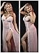 Avidlove Women Lingerie Lace Babydoll V Neck Chemise Mesh Nightwear Sexy Long gown Lingerie Sheer Nightdress Pink Floral