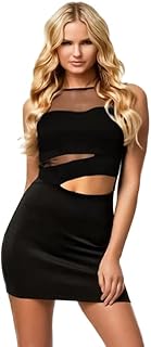 فستان قصير بنمط شيث - لون اسود - مناسبه خاصة - نساء