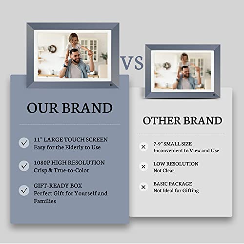 Bsimb 32Gb 11 Inch Smart Digital Picture Frame, Wi-Fi Could Photo Frame With 1080P Ips Touch Screen, Instantly Share Photos&Videos Via Email/App, Motion Sensor, Gift For Grandparents #TOP6