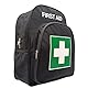 Jipemtra Red Emergency Bag First Aid Backpack Empty Medical First Aid Bags Treatment First Responder Trauma Bag for Hiking Outdoors Travel Camping Pet Dog Cat Daycare (Black lb)