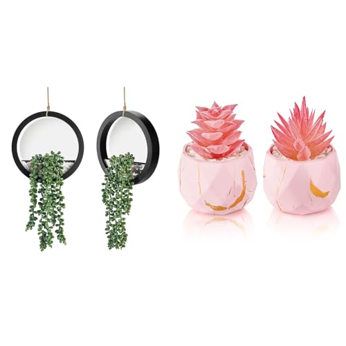Der Rose Bundle of 2 Pack Fake Plants and 2
