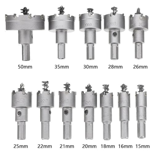 Set de brocas para metal SAMEZA 12 piezas 15 a 50 mm miniatura 2