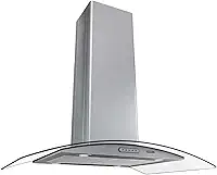 Coifa Ilha 90cm Vidro Curvo Nardelli Inox
