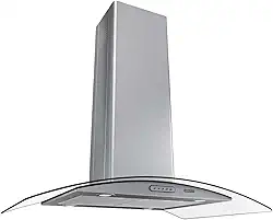 Coifa Ilha 90cm Vidro Curvo Nardelli Inox