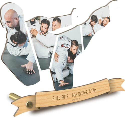 Generisch - Karate Geschenk personalisiert - Foto Geschenk Holzbild - Kampfsport, Karate Geburtstagsgeschenk, Wanddekoration für Wohnzimmer, Schlafzimmer, Heimbüro