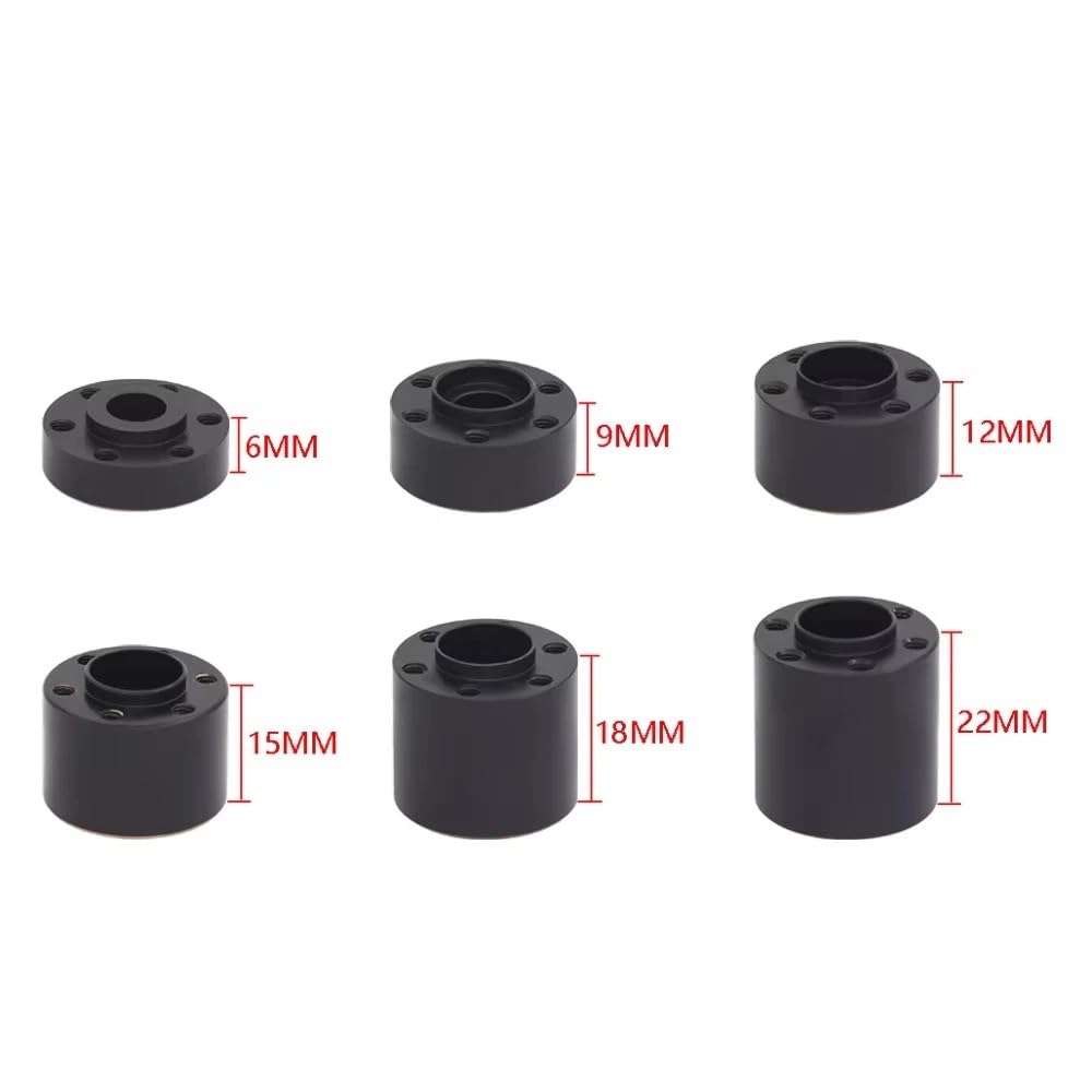 Ciężarek sześciokątnego adaptera piasty mosiężnej do felg antypoślizgowych 1.9 2.2 RC Crawler Axial SCX10 Capra TRX4 TRX6 VS4-10 Gen8(B 9MM 2pcs)