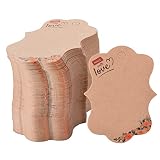 GICOHI 200 Pack Blank Labeling Tags with Jute Twine, Made with Love Template Tags 4.8x7cm (Kraft Pap