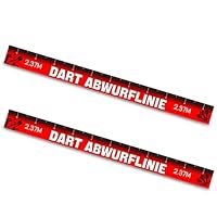 NCTNCX Dart Abwurflinie 2 StüCk Dart Abstand Linie FüR Enthusiasten Wurflinie Selbstklebend für Zuhause,Spielzimmer und andere
