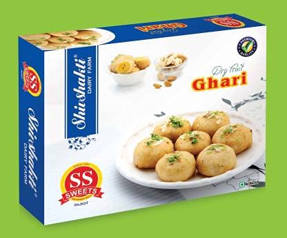 SS.Sweets SHIVSHAKTI DRY FRUIT GHARI Mithai 450g