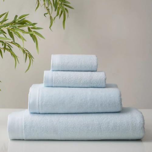 Image of Spread Spain Bamboo Towels for Bath, Towels for Bath Large Size, Bamboo Bath Towel High Absorbent & Soft, 360 GSM, 4pc Set Bath Towel for Men /Women