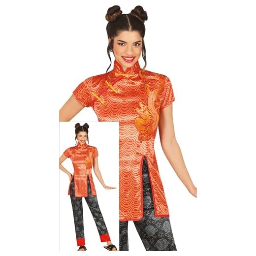 FIESTAS GUIRCA Disfraces Tradicionales Chinos Mujer - Kimono Dragón Disfraces Japoneses para Mujer Talla L