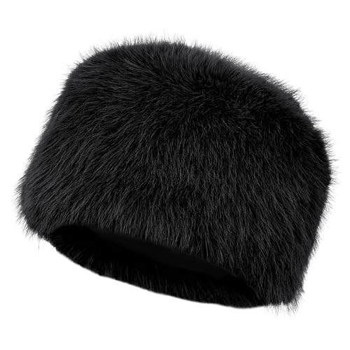 Chapeau bob en fausse fourrure ultra doux et epais pour protection hiver