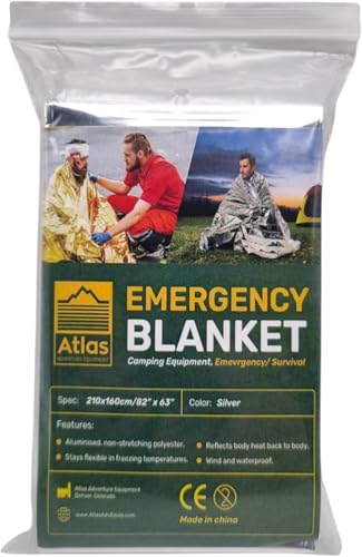 Image of Emergency Survival Blanket, Mylar Thermal Blanket, Gigantic Space Blanket 82 inch x 63 inch (2)