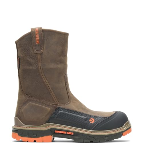 Wolverine Men's Overpass 10' Composite Toe Waterproof Work Boot, Dark Coffee, 11.5 M US